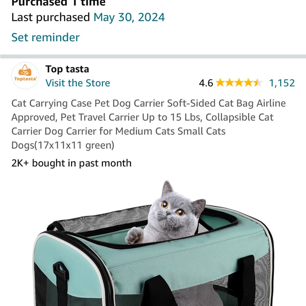CAT CARRIER  med size